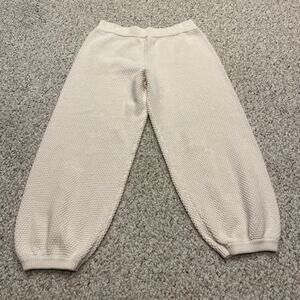 Free People Beach Hailee Jogger Pants S Cream Coastal Boho Cotton Beachy